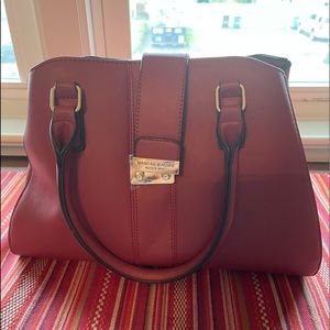 Red leather pocketbook